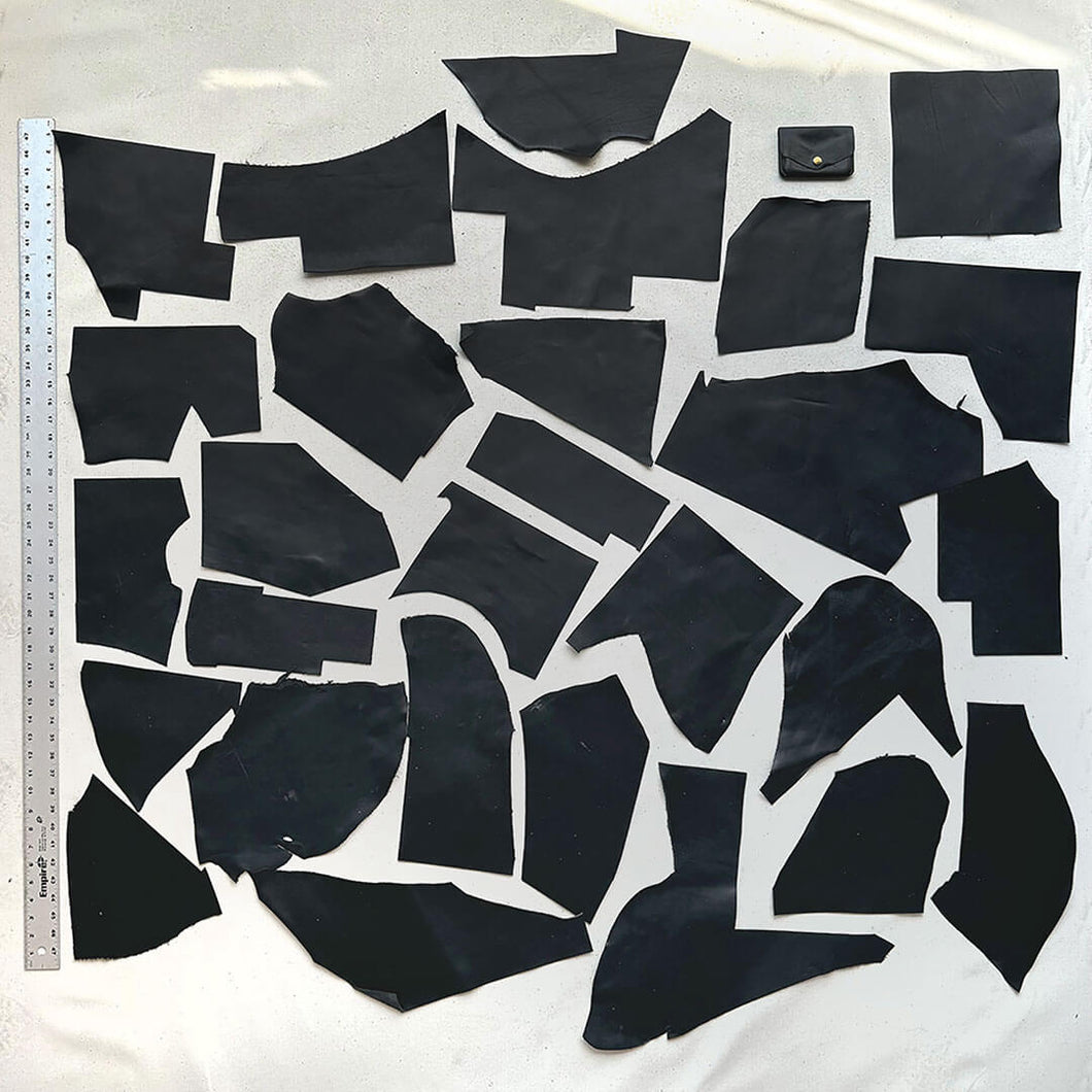 Horween Leather Scrap: Black (Lot 12)