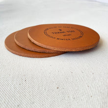 Load image into Gallery viewer, Leather WS Coasters (Set of 3)
