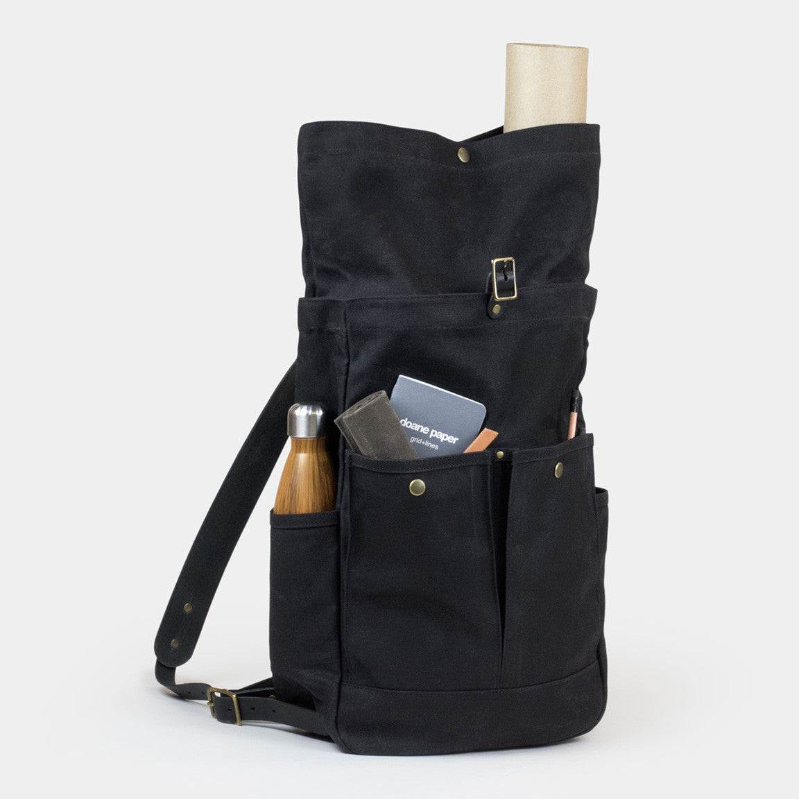 Waxed Canvas Roll Top backpack Winter Session